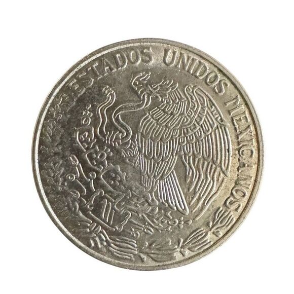1982 Un 1 Peso Mexico Closed 8 Wide Date KM# 460 - Picture 4 of 9